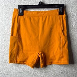 Source Unknown Vibrant Orange Bike Shorts